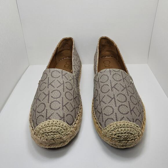❌️Sold❌️ NWOT Calvin Klein Signature Monogram Espadrilles - US Women's Size 9.5M - Picture 2 of 9